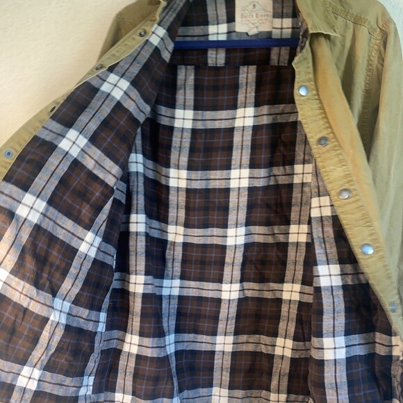 North River barn flannel chore shacket plaid Snap Up Outdoor M jacket - Picture 9 of 11